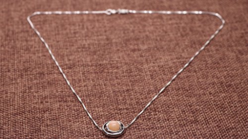 COAI Collar para Mujer de Plata de Ley 925 con Colgante Hexagonal de Piedra del Sol