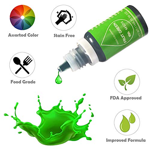 Colorante Alimentario Liquido Food Dye Coloring Set 16x11ml, Alta Concentración Líquido Set Para los Bebidas,Reposteria,Pasteles Alimentoss y Sime Colorear-16 Colores