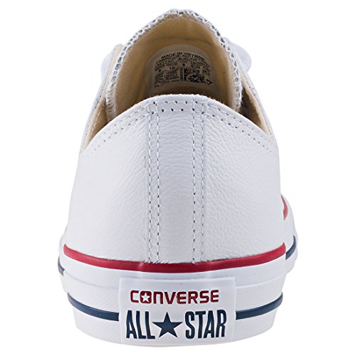 Converse Chuck Taylor Core Lea Ox, Zapatillas De Cuero Unisex Adulto, Blanco, 39 EU