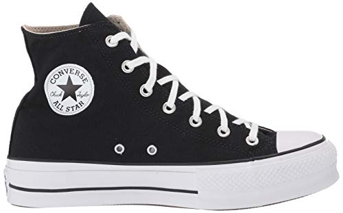 Converse Chuck Taylor CTAS Lift Hi, Zapatillas para Mujer, Negro (Black/White/White 001), 36 EU