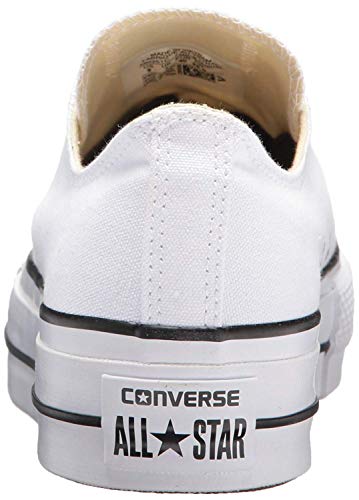 Converse Chuck Taylor CTAS Lift Ox Canvas, Zapatillas para Mujer, Blanco White Black White 102, 39 EU