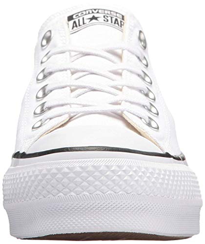 Converse Chuck Taylor CTAS Lift Ox Canvas, Zapatillas para Mujer, Blanco (White/Black/White 102), 37 EU