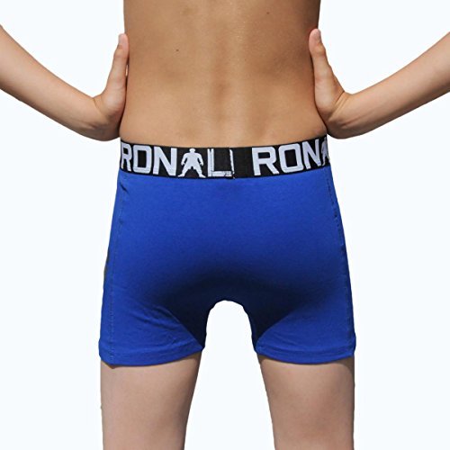 CR7 CRISTIANO RONALDO engan Joven Liegende Calzoncillos Line Trunk de 2 Pack, niño, Enganliegende Boxershorts Line Trunk 2-Pack, Azul, 13-15