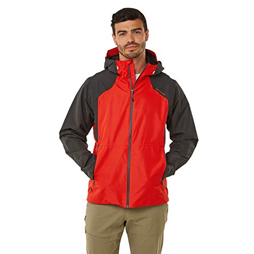 Craghoppers Balla Jacket Chaquetas Impermeable Shell, Hombre, Pimienta roja y Negra, S