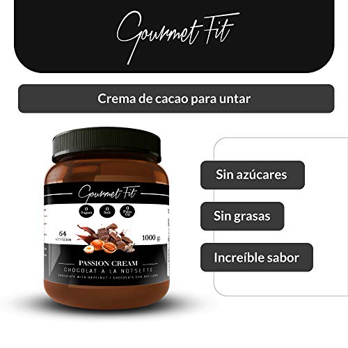 Crema de Cacao y Avellanas Hiperproteica sin Azucares ni grasas saturadas - Sin aceite de palma - formato 1KG Increíble Sabor (Avellanas)