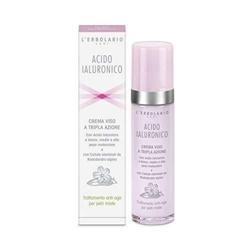 Crema Facial L 'erbolario ácido hialurónico con triple Efecto para piel Mixta, 1er Pack (1 x 50 ml)