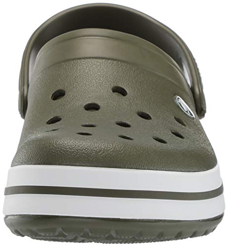 Crocs Crocband U, Zuecos Unisex Adulto, Verde (Army Green-White 37p), 45-46 EU