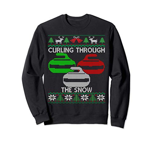 Curler & Curling Fan Christmas Sudadera