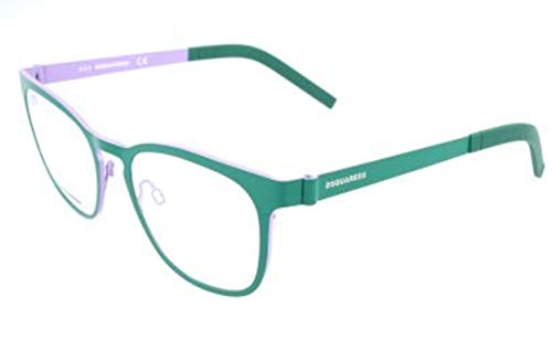 D-Squared Brillengestelle DQ5184 098-51-18-140 Monturas de gafas, Verde (Grün), 51.0 para Mujer