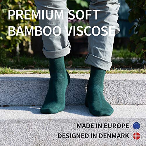 DANISH ENDURANCE Calcetines de Bambú 3 Pares (Negro, EU 43-47)