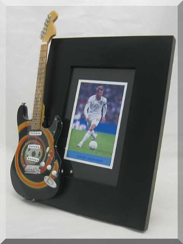 David Beckham guitarra en miniatura marco Copa del Mundo fútbol