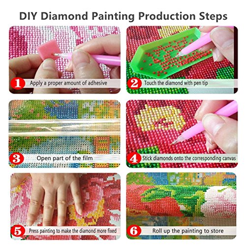 DCIDBEI 5D Pintura Diamante,DIY Pintura al oleo por numeros Adultos,Animales de Granja Pintura para Cristal Cuadros Punto de Cruz Diamante Manualidades decoración de la Pared para el hogar 30x40cm