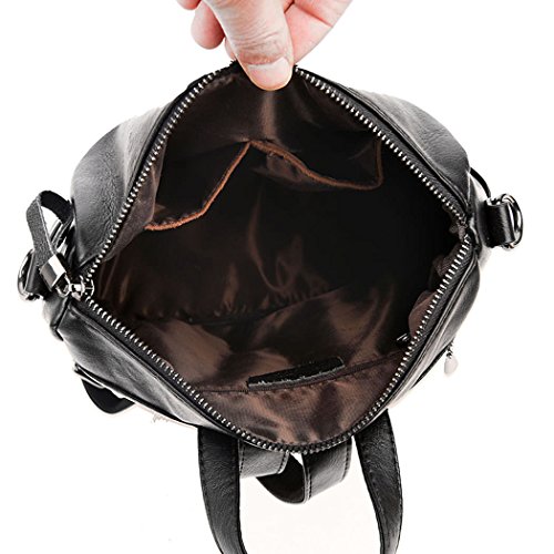 DEERWORD Para mujer Bolsos mochila Bolsos bandolera Carteras de mano Mochila escolar Bolsa para portátil Cuero Caqui