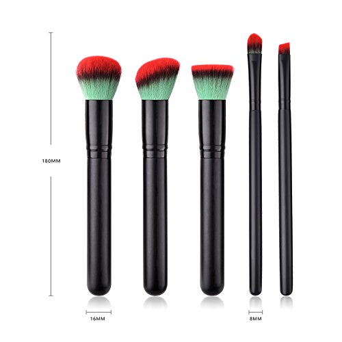 Demarkt 5x a Maquillaje de Ojos Rubor Contorno brochas de maquillaje bellezde los Labios Corrector Brochas Cosméticas 24 * 10 * 1.6cm