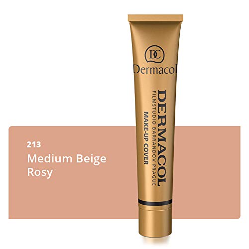 Dermacol DC Base Makeup Cover Total | Maquillaje Corrector Waterproof SPF 30 | Cubre Tatuajes, Cicatrices, Acné, Imperfecciones, Manchas en la Piel de la Cara y Cuerpo | Liquido - Mate Natural - 30g