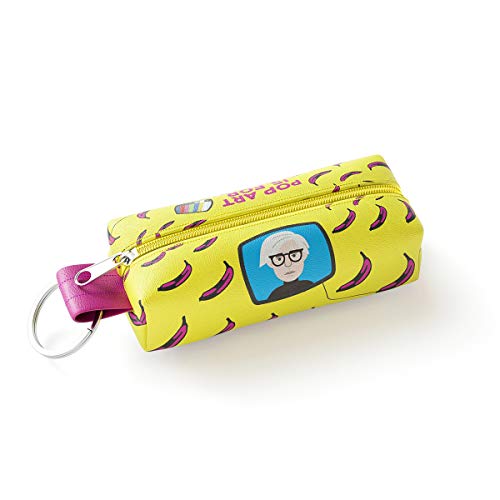 Designer Souvenirs - Llavero con Monedero para Mujer de Diseño Andy Warhol |Mini Monedero para Regalar a Amigas o Madres | Piel Sintética 100% Eco-Friendly | 3,5x3x4,5 cm | Pop Art IS FOR Everyone