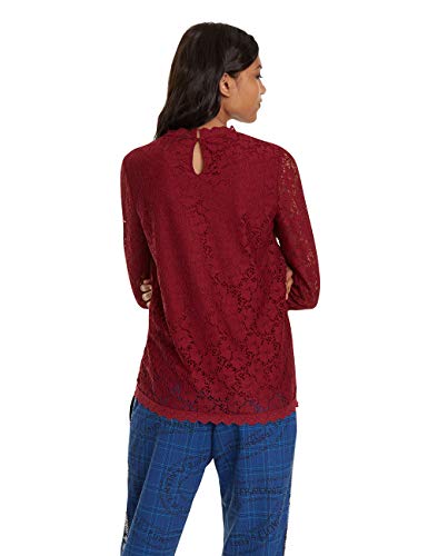 Desigual Blouse Mila Blusas, Rojo (Rojo Oscuro 3029), S para Mujer