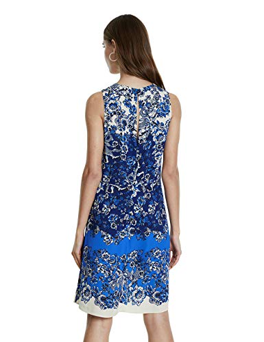 Desigual Vest_Atenas Vestido, Azul (Azul Dali 5054), 40 (Talla del Fabricante: 38) para Mujer