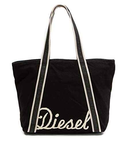 Diesel Bolso Shopper CANVAS JP Mujer bolso de hombro (Negro)