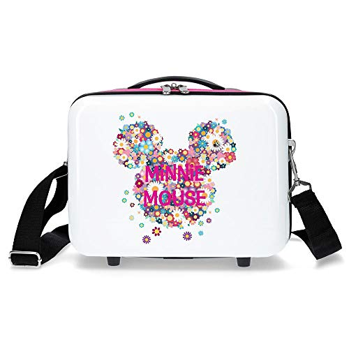 Disney Neceser ABS Minnie Sunny Day Flores Fucsia, Blanco