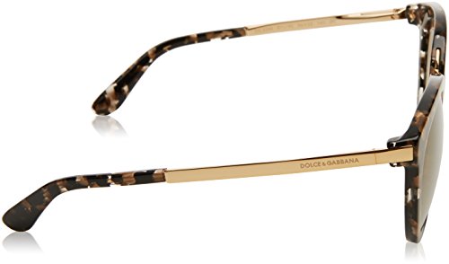 Dolce & Gabbana 0Dg4268, Gafas de Sol para Mujer, Multicolor (Cube Black/Gold), 52