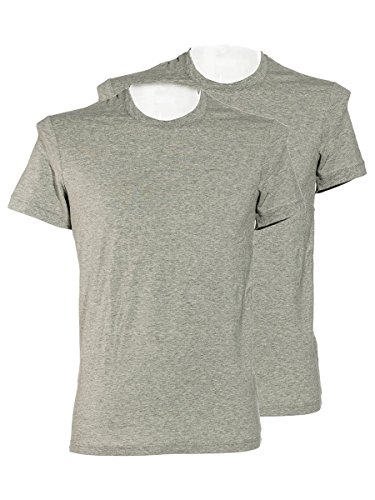 DOLCE & GABBANA Day by Day - Camiseta de cuello redondo para hombre (2 unidades, cuello redondo, elástico), color gris gris 52