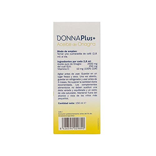 DONNAplus Oilnagra Líquido - 150 ml - 2,8ml al día.