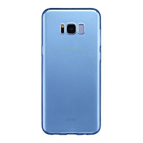 doupi UltraSlim AllClear Funda Compatible con Samsung Galaxy S8, Silicona Cover Ligero Carcasa Protectora, Azul