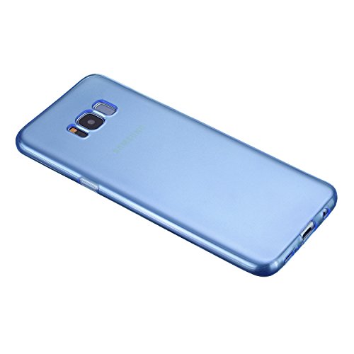 doupi UltraSlim AllClear Funda Compatible con Samsung Galaxy S8, Silicona Cover Ligero Carcasa Protectora, Azul