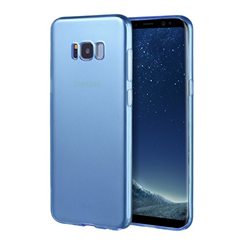 doupi UltraSlim AllClear Funda Compatible con Samsung Galaxy S8, Silicona Cover Ligero Carcasa Protectora, Azul