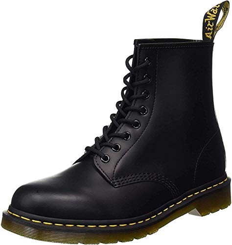 Dr. Martens 1460 - Botas Militares de Mujer, Negro (Black Smooth Leather), 41 EU