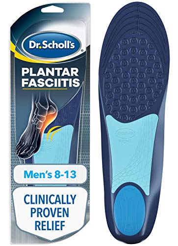 Dr. Scholl's - Ortopédicos para aliviar el dolor de la fascitis plantar para hombre, 1 par, talla 36-38