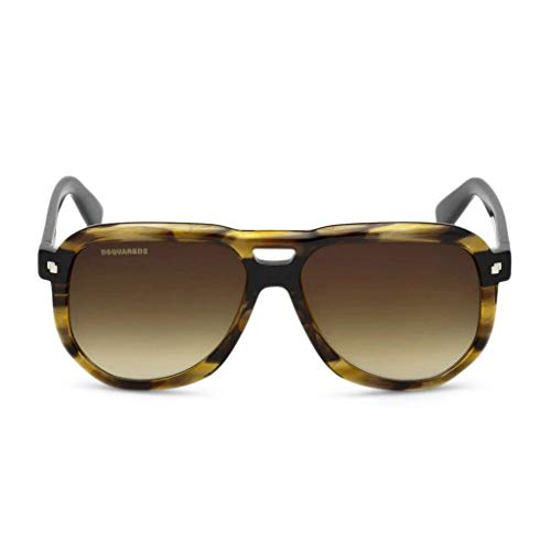 DSQUARED2 DQ0286 93P 56 Monturas de gafas, Verde (Verde Chiaro LucVerde Grad), 56.0 Unisex Adulto