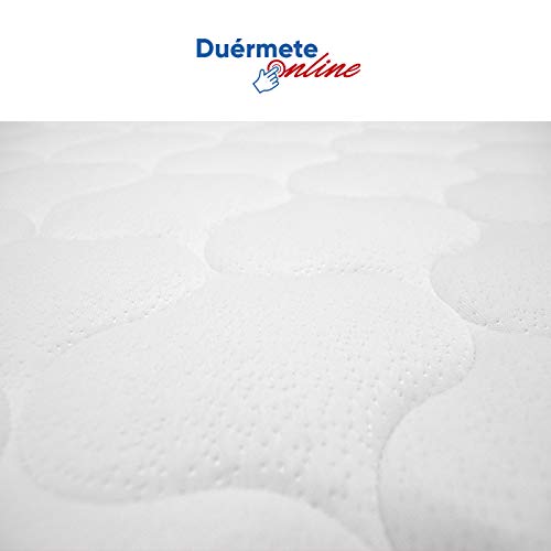 Duérmete Online - Colchón Viscoelástico Lite Reversible (a 2 caras), Muy Transpirable, Blanco, 80 x 200