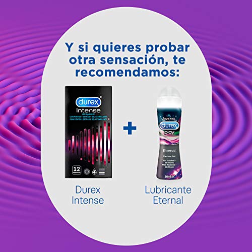 Durex Preservativos Intense con Puntos y Estrías y gel estimulante - 12 condones