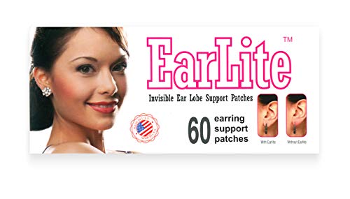 EarLite - Parches invisibles para pendientes, 60 unidades