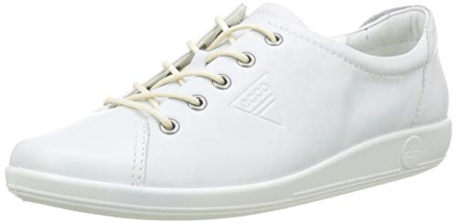 ECCO Soft 2.0, Zapatos de Cordones Derby para Mujer, Blanco (1007white), 37 EU