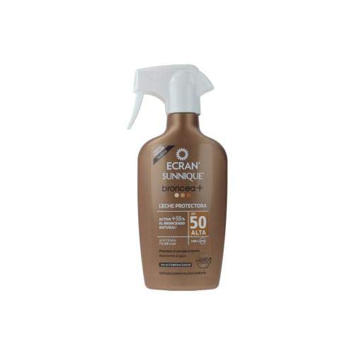 Ecran Sunnique - Leche Protectora Broncea+, Sin Autobronceador, con SPF50 - 300 ml