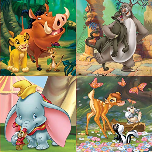 Educa Borrás- Puzzles Progresivos Dumbo, Bambi, Lion King, El Libro de la Selva, Color variado, Talla Única (18104) , color/modelo surtido