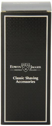 Edwin Jagger Brocha de Afeitar de Tejón con Soporte de Goteo, Tamaño Medio, Color Negro - 1 Pack