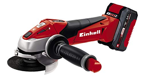 Einhell Expert Amoladora TE-AG 18/115 Li Kit Power X-Change, Li-Ion, 18 V, incluida Batería de 3,0 Ah y Cargador Rápido (ref. 4431119)