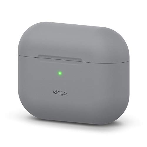 elago Original Funda Silicona Compatible con Apple AirPods Pro (2019) - 360° Protección de Cuerpo Completo, Premium Silicona [Ajuste Probado] (Gris Medio)