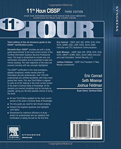 Eleventh Hour CISSP®: Study Guide