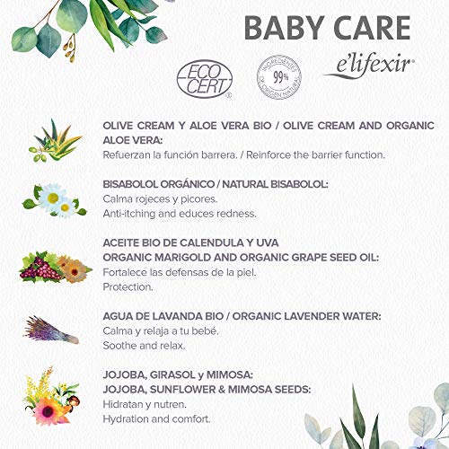 E'lifexir Baby Care | Leche Corporal Hidratante | Hipoalergénica y Natural | 400 ml