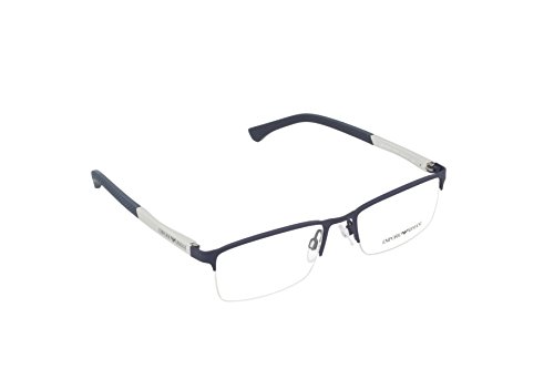 Emporio Armani 3131 Monturas de Gafas, Blue Rubber, 53 para Hombre