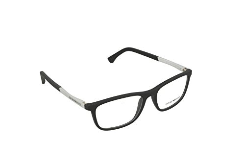 Emporio Armani 5063 Monturas de gafas, Black Rubber, 55 para Hombre