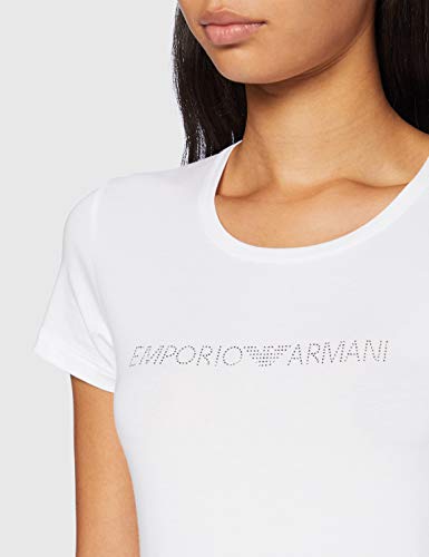 Emporio Armani T-Shirt Camiseta, Blanco – White, L para Mujer