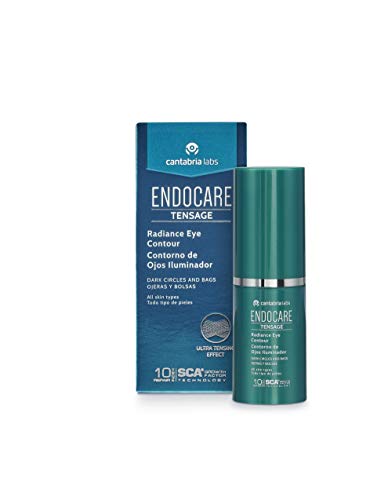 Endocare Tensage Contorno de Ojos Iluminador - Crema Antiarrugas, Antiojeras y Antibolsas, Revitalizante, Iluminadora, Reduce la Pigmentación de la Ojera, 15 ml