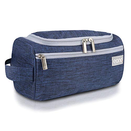 Eono by Amazon - Bolsas de Aseo Neceser Avion Unisexo Neceseres de Viaje Toiletry Bag Neceser Maquillaje con Gancho para Colgar Bolsa de Cosmético Impermeable Organizador de Viaje, Armada