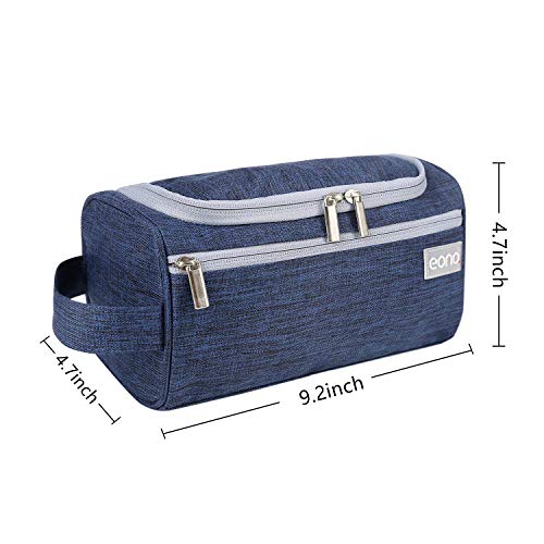 Eono by Amazon - Bolsas de Aseo Neceser Avion Unisexo Neceseres de Viaje Toiletry Bag Neceser Maquillaje con Gancho para Colgar Bolsa de Cosmético Impermeable Organizador de Viaje, Armada